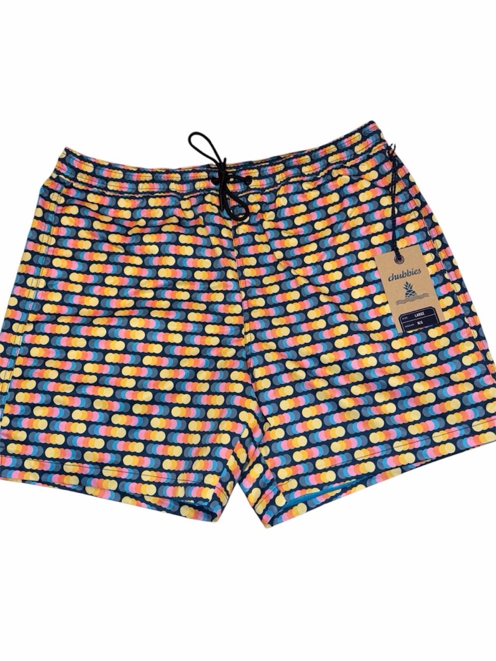 NWT chubbies Motion Blur Mesh Lined Swim Shorts Trunks LARGE 5.5" Inseam
